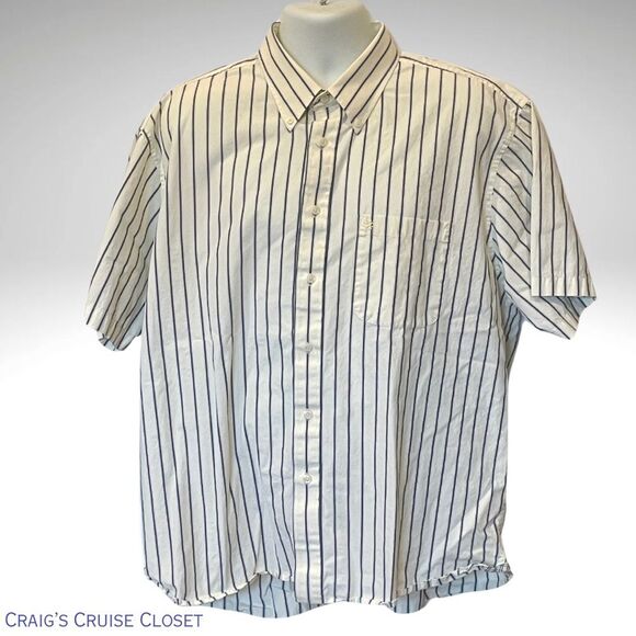 Izod Casual Button Down Shirt Black and Yellow Men Size XL - Picture 1 of 11